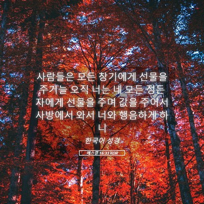 Picture 05 - 에스겔 16:33 KOR - 사람들은 모든 창기에게 선물을 - Bible Verse Picture