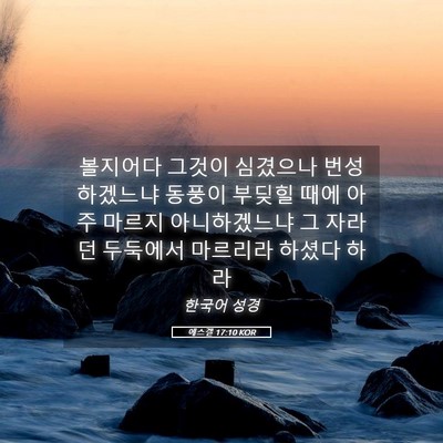 Picture 05 - 에스겔 17:10 KOR - 볼지어다 그것이 심겼으나 - Bible Verse Picture