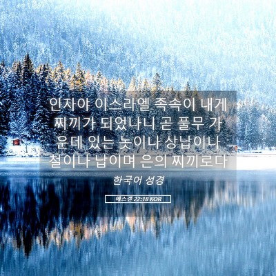 Picture 05 - 에스겔 22:18 KOR - 인자야 이스라엘 족속이 내게 찌끼가 - Bible Verse Picture