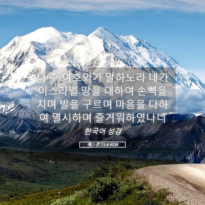 Picture 05 - 에스겔 25:6 KOR - 나 주 여호와가 말하노라 네가 - Bible Verse Picture