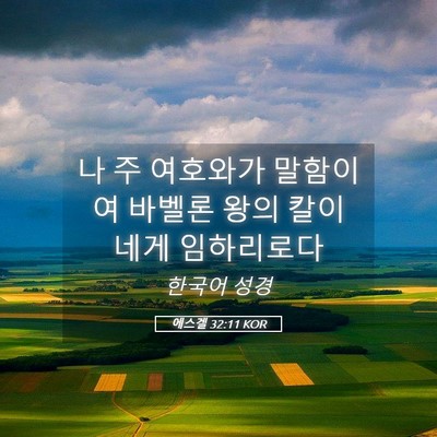 Picture 05 - 에스겔 32:11 KOR - 나 주 여호와가 말함이여 바벨론 - Bible Verse Picture