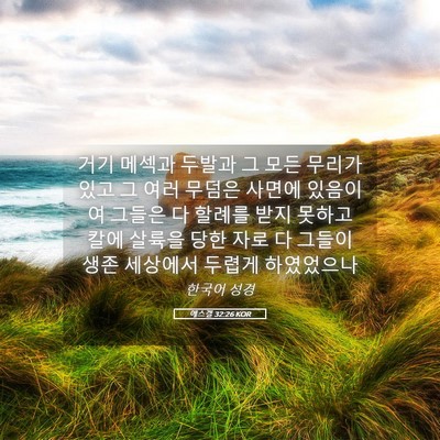 Picture 05 - 에스겔 32:26 KOR - 거기 메섹과 두발과 그 모든 무리가 - Bible Verse Picture