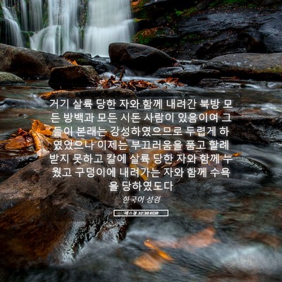 Picture 05 - 에스겔 32:30 KOR - 거기 살륙 당한 자와 함께 내려간 - Bible Verse Picture