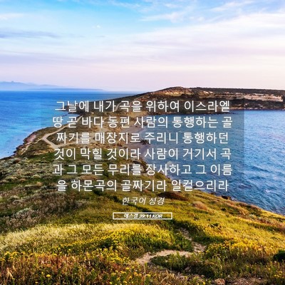 Picture 05 - 에스겔 39:11 KOR - 그날에 내가 곡을 위하여 이스라엘 - Bible Verse Picture