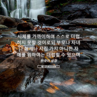 Picture 05 - 에스겔 44:25 KOR - 시체를 가까이하여 스스로 더럽히지 - Bible Verse Picture