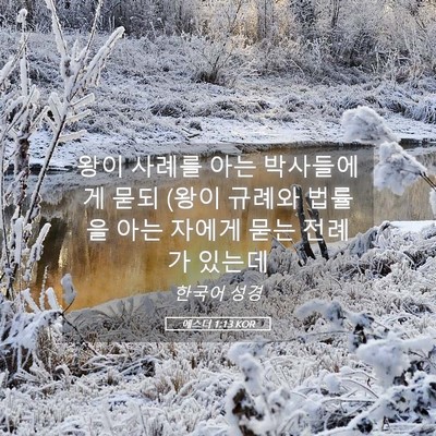 Picture 05 - 에스더 1:13 KOR - 왕이 사례를 아는 박사들에게 묻되 - Bible Verse Picture