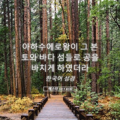 Picture 05 - 에스더 10:1 KOR - 아하수에로왕이 그 본토와 바다 - Bible Verse Picture