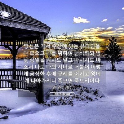 Picture 05 - 에스더 4:16 KOR - 당신은 가서 수산에 있는 유다인을 - Bible Verse Picture