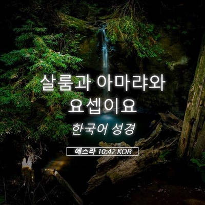 Picture 05 - 에스라 10:42 KOR - 살룸과 아마랴와 - Bible Verse Picture