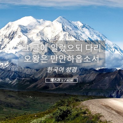 Picture 05 - 에스라 5:7 KOR - 그 글에 일렀으되 다리오왕은 - Bible Verse Picture