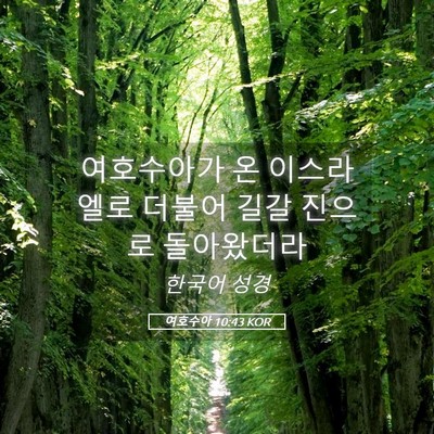 Picture 05 - 여호수아 10:43 KOR - 여호수아가 온 이스라엘로 더불어 - Bible Verse Picture