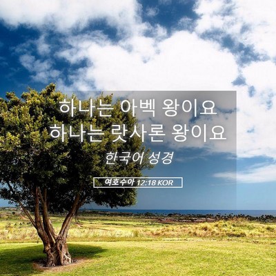 Picture 05 - 여호수아 12:18 KOR - 하나는 아벡 왕이요 하나는 랏사론 - Bible Verse Picture