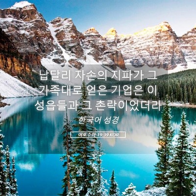 Picture 05 - 여호수아 19:39 KOR - 납달리 자손의 지파가 그 가족대로 - Bible Verse Picture
