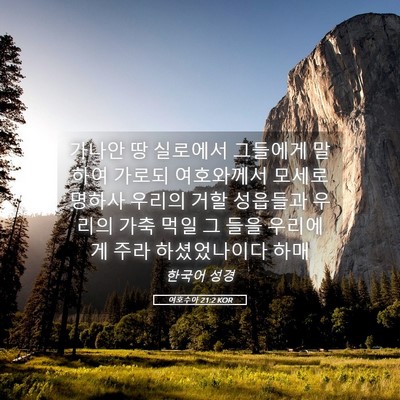Picture 05 - 여호수아 21:2 KOR - 가나안 땅 실로에서 그들에게 말하여 - Bible Verse Picture