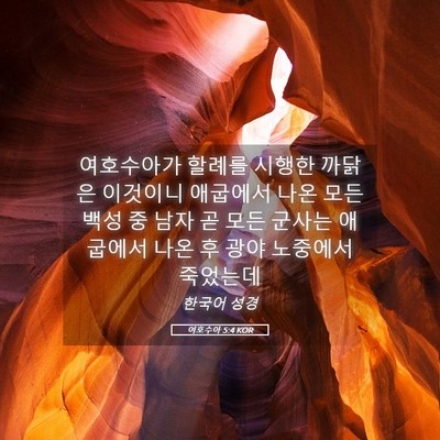 Picture 05 - 여호수아 5:4 KOR - 여호수아가 할례를 시행한 까닭은 - Bible Verse Picture