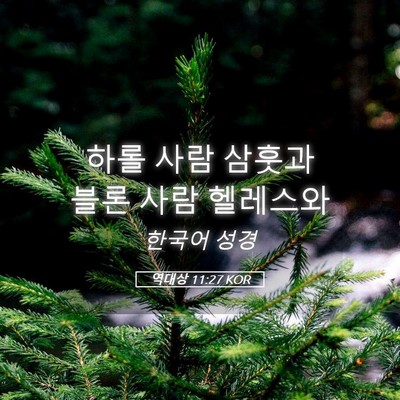 Picture 05 - 역대상 11:27 KOR - 하롤 사람 삼훗과 블론 사람 - Bible Verse Picture