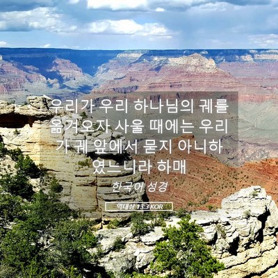 Picture 05 - 역대상 13:3 KOR - 우리가 우리 하나님의 궤를 옮겨오자 - Bible Verse Picture