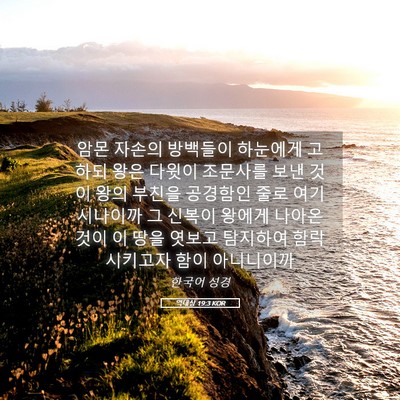 Picture 05 - 역대상 19:3 KOR - 암몬 자손의 방백들이 하눈에게 - Bible Verse Picture