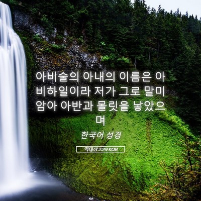 Picture 05 - 역대상 2:29 KOR - 아비술의 아내의 이름은 - Bible Verse Picture