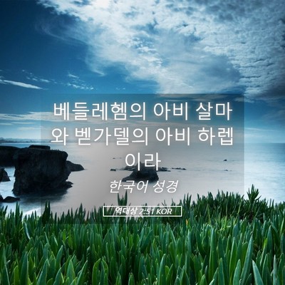 Picture 05 - 역대상 2:51 KOR - 베들레헴의 아비 살마와 벧가델의 - Bible Verse Picture