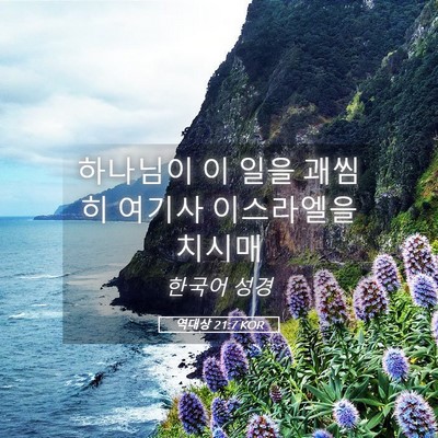 Picture 05 - 역대상 21:7 KOR - 하나님이 이 일을 괘씸히 여기사 - Bible Verse Picture
