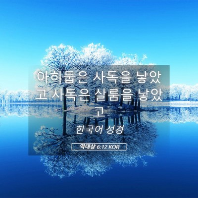 Picture 05 - 역대상 6:12 KOR - 아히둡은 사독을 낳았고 사독은 - Bible Verse Picture