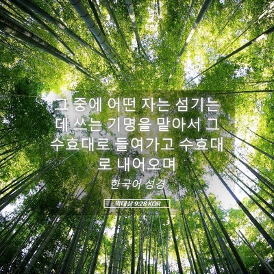 Picture 05 - 역대상 9:28 KOR - 그 중에 어떤 자는 섬기는데 쓰는 - Bible Verse Picture