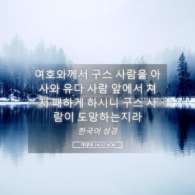 Picture 05 - 역대하 14:12 KOR - 여호와께서 구스 사람을 아사와 유다 - Bible Verse Picture