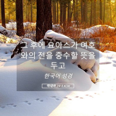 Picture 05 - 역대하 24:4 KOR - 그 후에 요아스가 여호와의 전을 - Bible Verse Picture