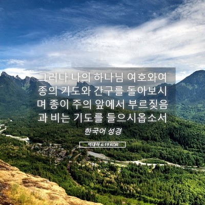 Picture 05 - 역대하 6:19 KOR - 그러나 나의 하나님 여호와여 종의 - Bible Verse Picture