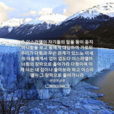 Picture 05 - 열왕기상 12:16 KOR - 온 이스라엘이 자기들의 말을 왕이 - Bible Verse Picture