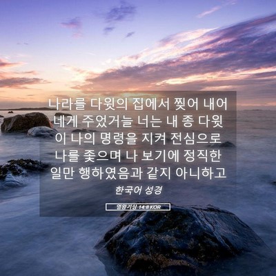 Picture 05 - 열왕기상 14:8 KOR - 나라를 다윗의 집에서 찢어 내어 - Bible Verse Picture