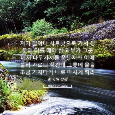 Picture 05 - 열왕기상 17:10 KOR - 저가 일어나 사르밧으로 가서 성문에 - Bible Verse Picture