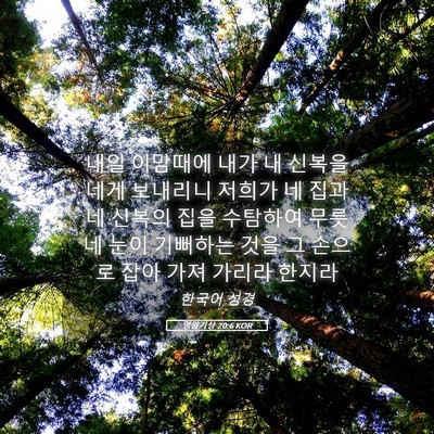 Picture 05 - 열왕기상 20:6 KOR - 내일 이맘때에 내가 내 신복을 네게 - Bible Verse Picture