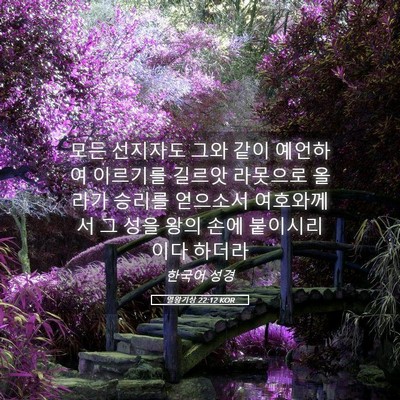 Picture 05 - 열왕기상 22:12 KOR - 모든 선지자도 그와 같이 예언하여 - Bible Verse Picture