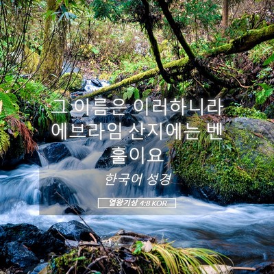 Picture 05 - 열왕기상 4:8 KOR - 그 이름은 이러하니라 에브라임 - Bible Verse Picture