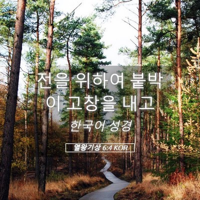 Picture 05 - 열왕기상 6:4 KOR - 전을 위하여 붙박이 고창을 - Bible Verse Picture