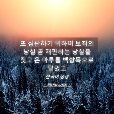 Picture 05 - 열왕기상 7:7 KOR - 또 심판하기 위하여 보좌의 낭실 곧 - Bible Verse Picture