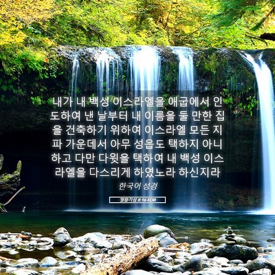 Picture 05 - 열왕기상 8:16 KOR - 내가 내 백성 이스라엘을 애굽에서 - Bible Verse Picture