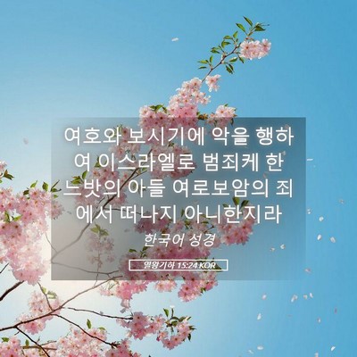 Picture 05 - 열왕기하 15:24 KOR - 여호와 보시기에 악을 행하여 - Bible Verse Picture