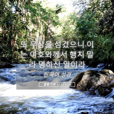 Picture 05 - 열왕기하 17:12 KOR - 또 우상을 섬겼으니 이는 여호와께서 - Bible Verse Picture