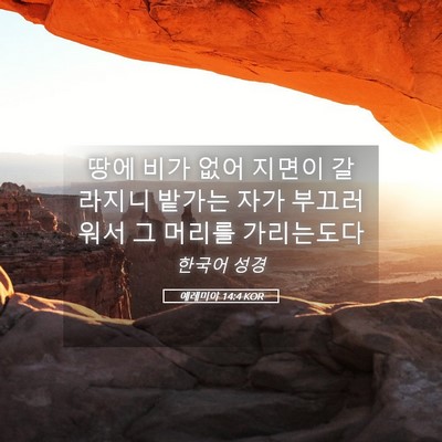 Picture 05 - 예레미야 14:4 KOR - 땅에 비가 없어 지면이 갈라지니 - Bible Verse Picture