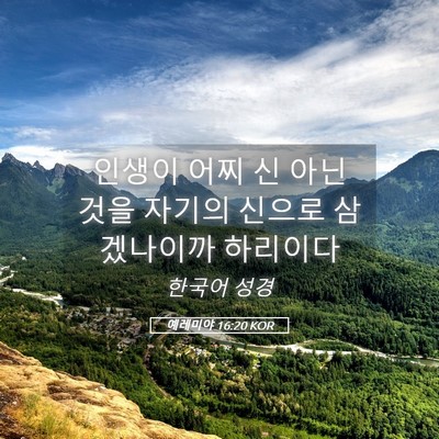 Picture 05 - 예레미야 16:20 KOR - 인생이 어찌 신 아닌 것을 자기의 - Bible Verse Picture