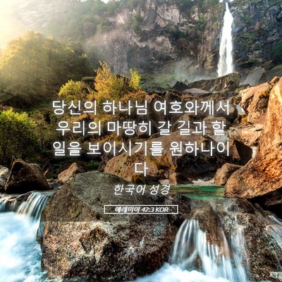 Picture 05 - 예레미야 42:3 KOR - 당신의 하나님 여호와께서 우리의 - Bible Verse Picture