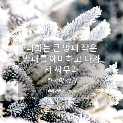 Picture 05 - 예레미야 46:3 KOR - 너희는 큰 방패 작은 방패를 - Bible Verse Picture