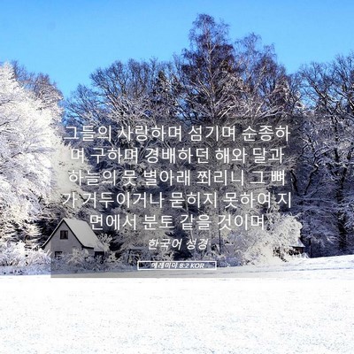 Picture 05 - 예레미야 8:2 KOR - 그들의 사랑하며 섬기며 순종하며 - Bible Verse Picture