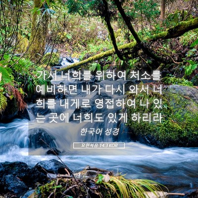 Picture 05 - 요한복음 14:3 KOR - 가서 너희를 위하여 처소를 예비하면 - Bible Verse Picture