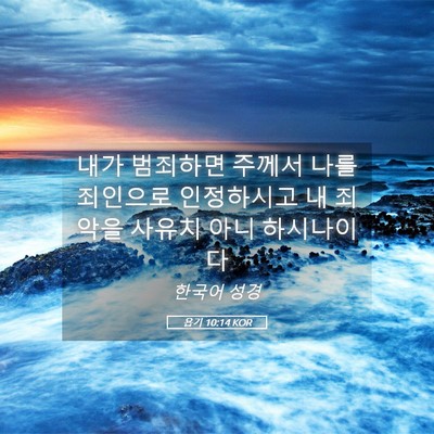 Picture 05 - 욥기 10:14 KOR - 내가 범죄하면 주께서 나를 죄인으로 - Bible Verse Picture