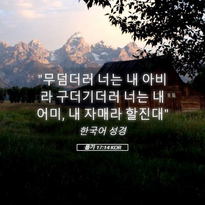 Picture 05 - 욥기 17:14 KOR - 