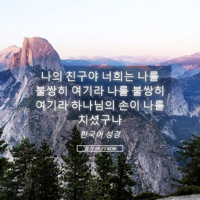 Picture 05 - 욥기 19:21 KOR - 나의 친구야 너희는 나를 불쌍히 - Bible Verse Picture